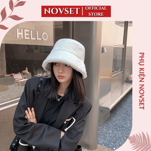 Mũ bucket lông thỏ mềm mịn mẫu mới cho nàng [ D705 ]