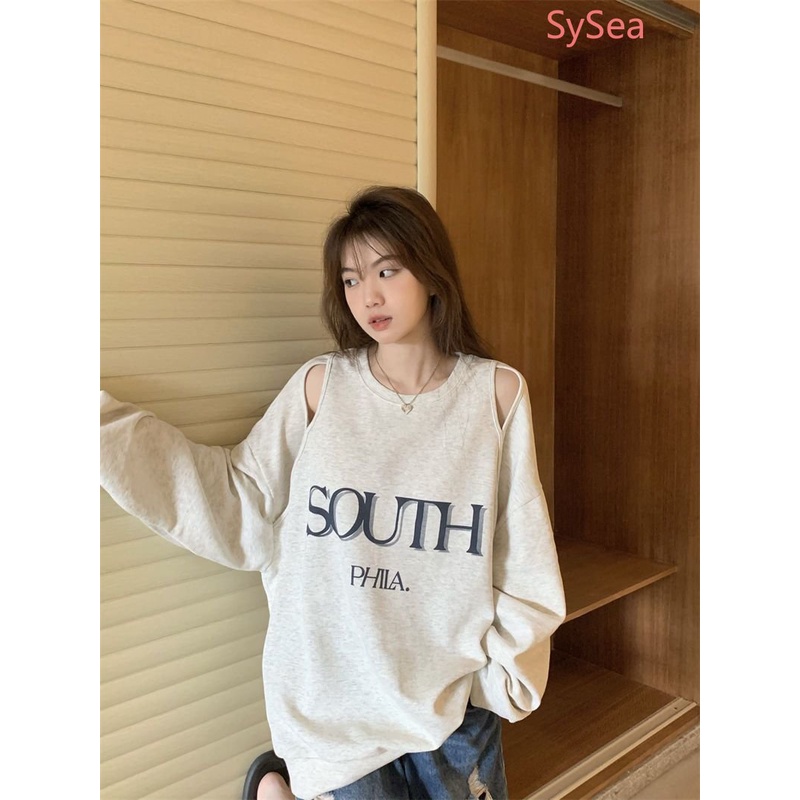 Áo Nỉ In Chữ Thiết Kế Tối Giản Thời Trang Mùa Thu Hàn Quốc Cho Nữ