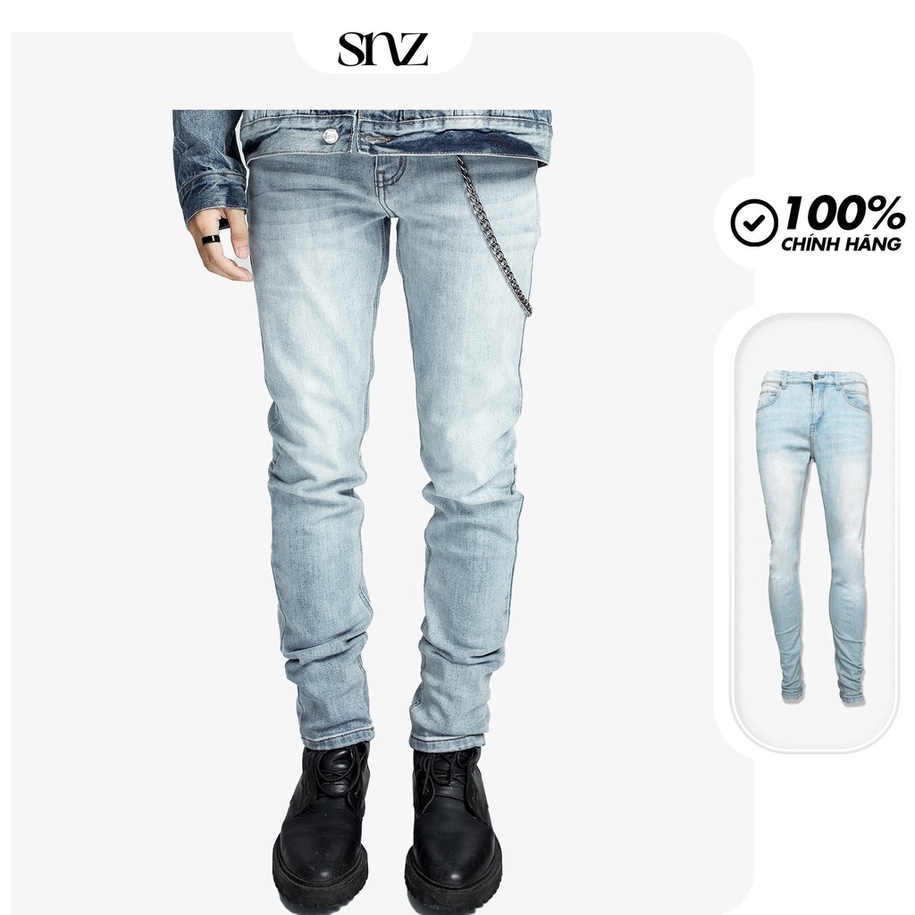 Quần Jeans Chất Cotton Co Giãn Tốt Bền Màu Form Trẻ Trung Snazzy Indigo Blue
