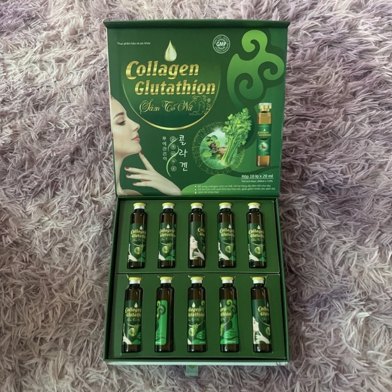 Collagen nước Nhật Bản Inter Techno 25000mg và Collagen tươi Glutathion 10000mg giúp trẻ hóa da, đẹp da