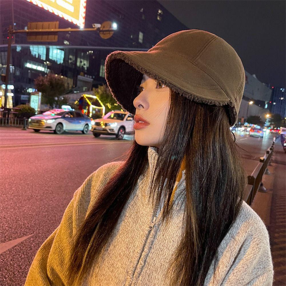 Nón Tai Bèo Phủ Lông Mềm Mại Giữ Ấm Mùa Thu Đông Cho Nữ