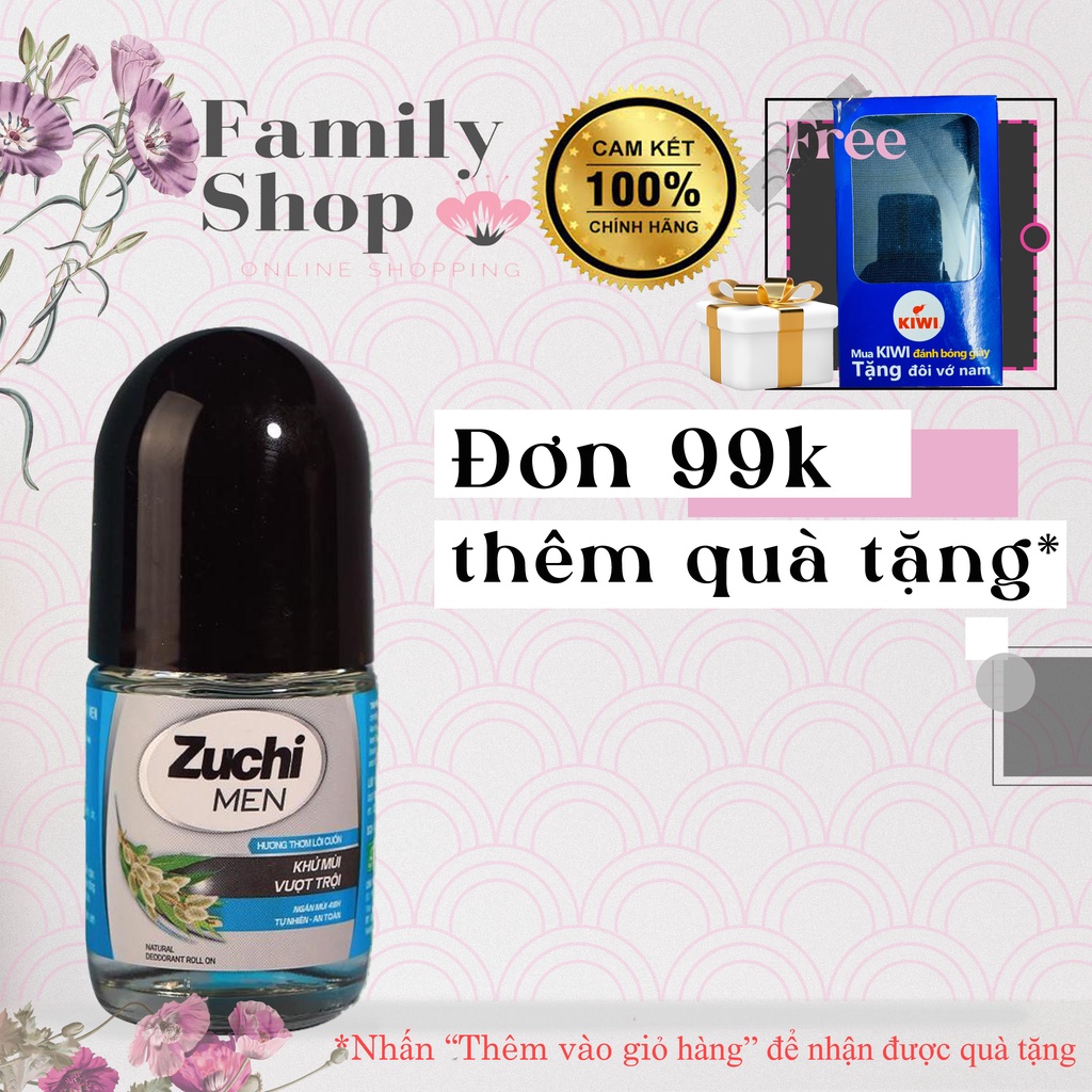 1 Lăn Khử Mùi Zuchi Nam 25ml.