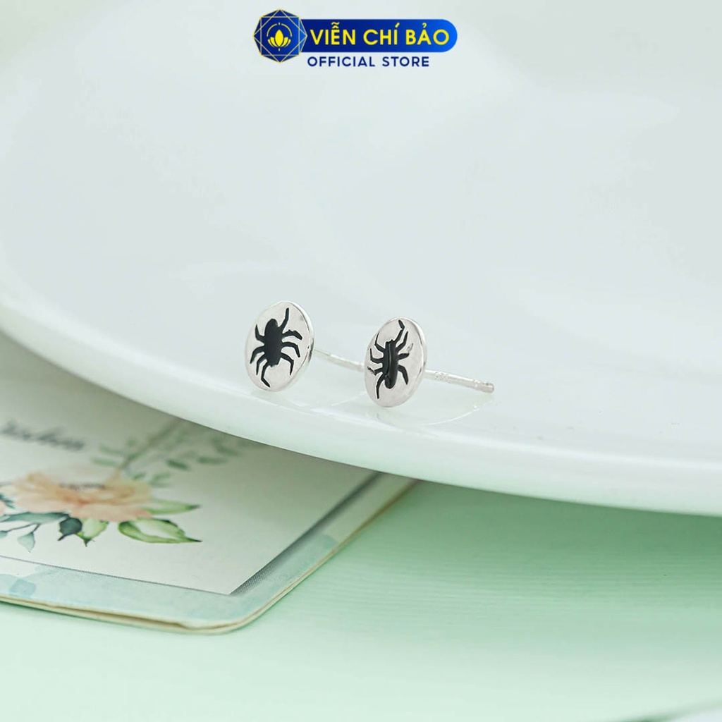 Khuyên tai bạc nữ tròn bọ cạp chất liệu bạc 925 thời trang phụ kiện trang sức Viễn Chí Bảo B400761