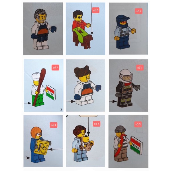 Xếp hình lego nhân vật tách trong set 60292