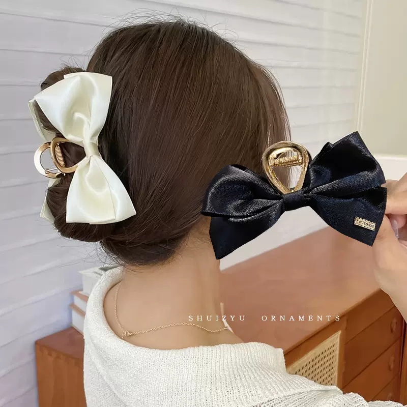 Kẹp tóc hình nơ đơn giản thời trang kiểu Hàn thanh lịch cho phái nữ