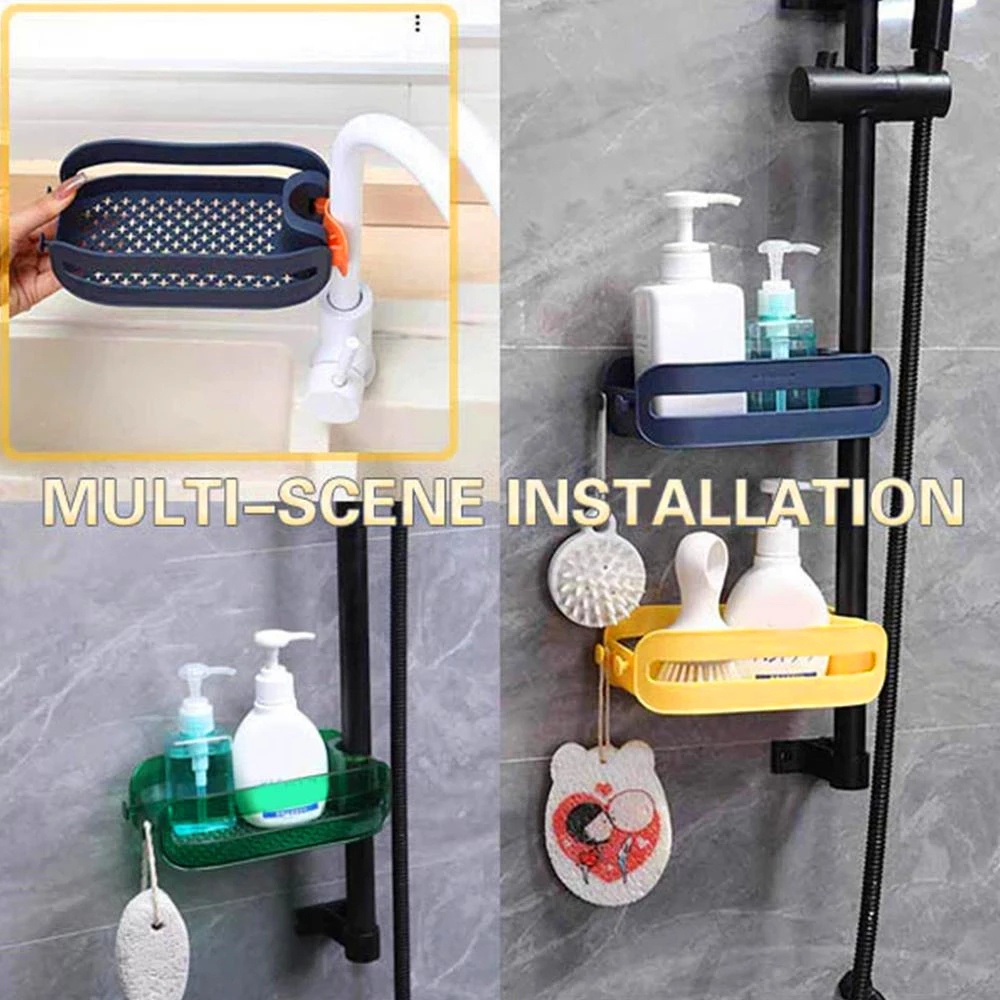 Giá Đỡ Đựng Xà Phòng / Mút Rửa Chén Gắn Vòi Nước Tiện Dụng Cho Nhà Bếp / Phòng Tắm