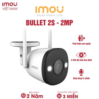 Camera Wifi Imou Bullet 2S (2MP) I Phát hiện con người I Ghi hình màu ban đêm I Đàm thoại