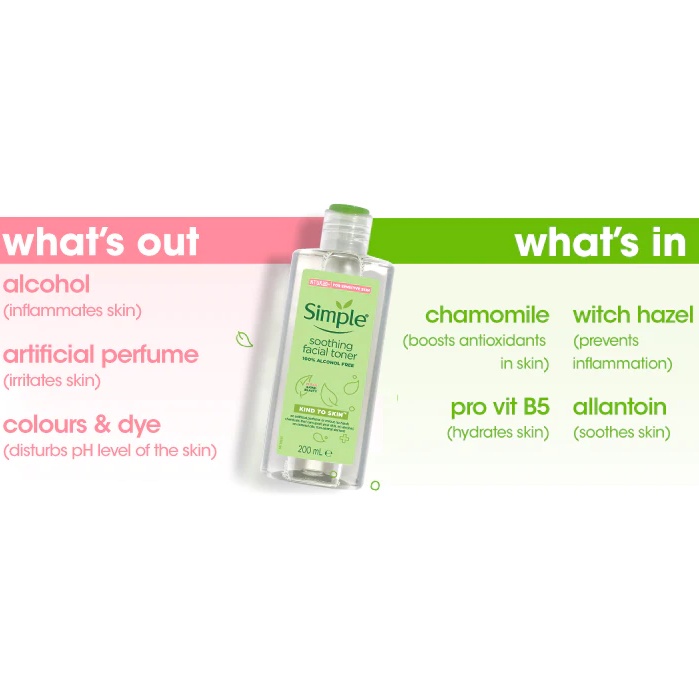 Nước Hoa Hồng Simple Kind To Skin Soothing Facial Toner