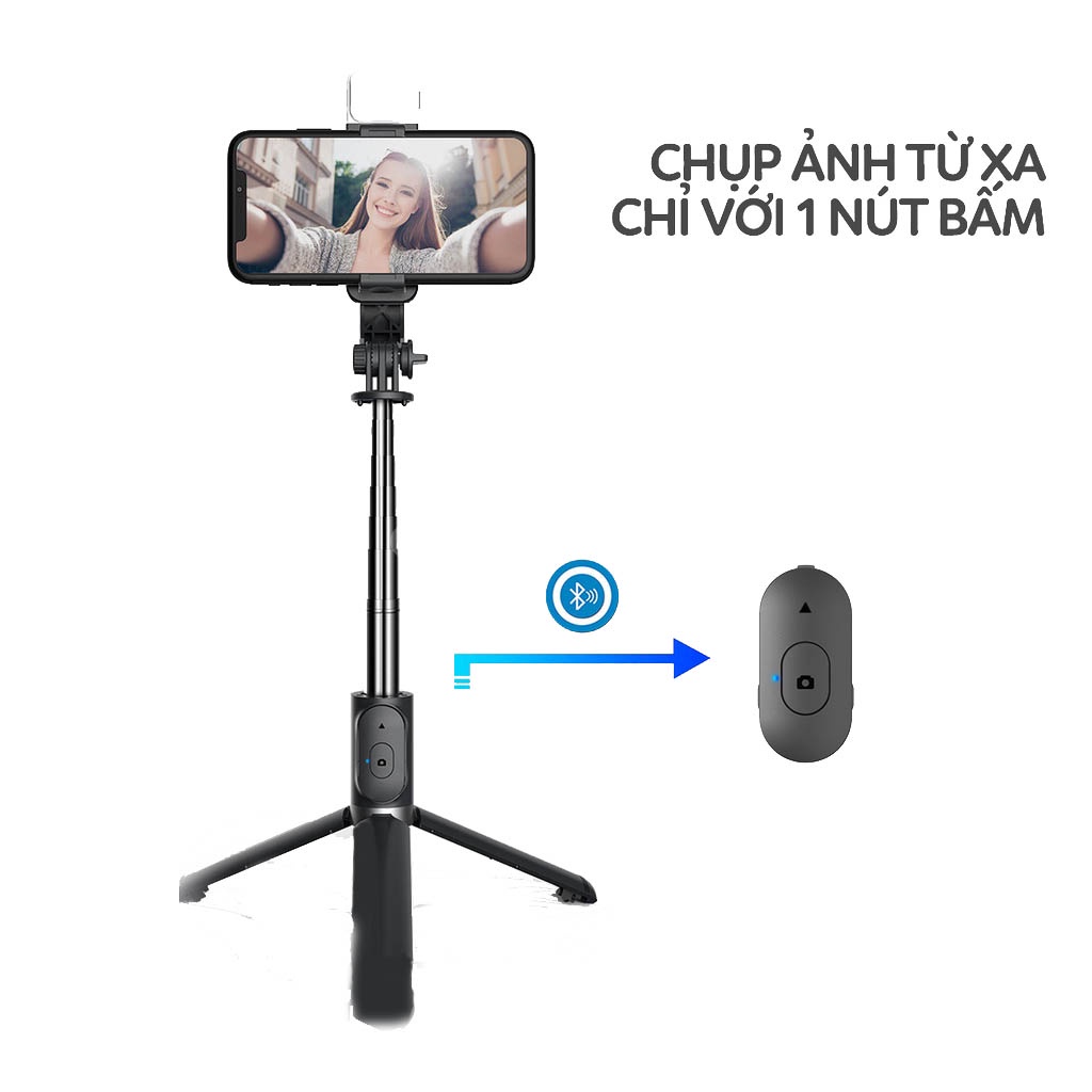 Gậy Chụp Ảnh 3 Chân Có Đèn Led Trợ Sáng F210S - Có Remote Điều Khiển Từ Xa - Chụp Ảnh Mọi Góc Độ