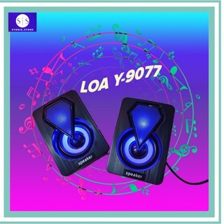 Loa máy tính mini 2.0 speaker y-9077 led rgb màu sắc bắt mắt