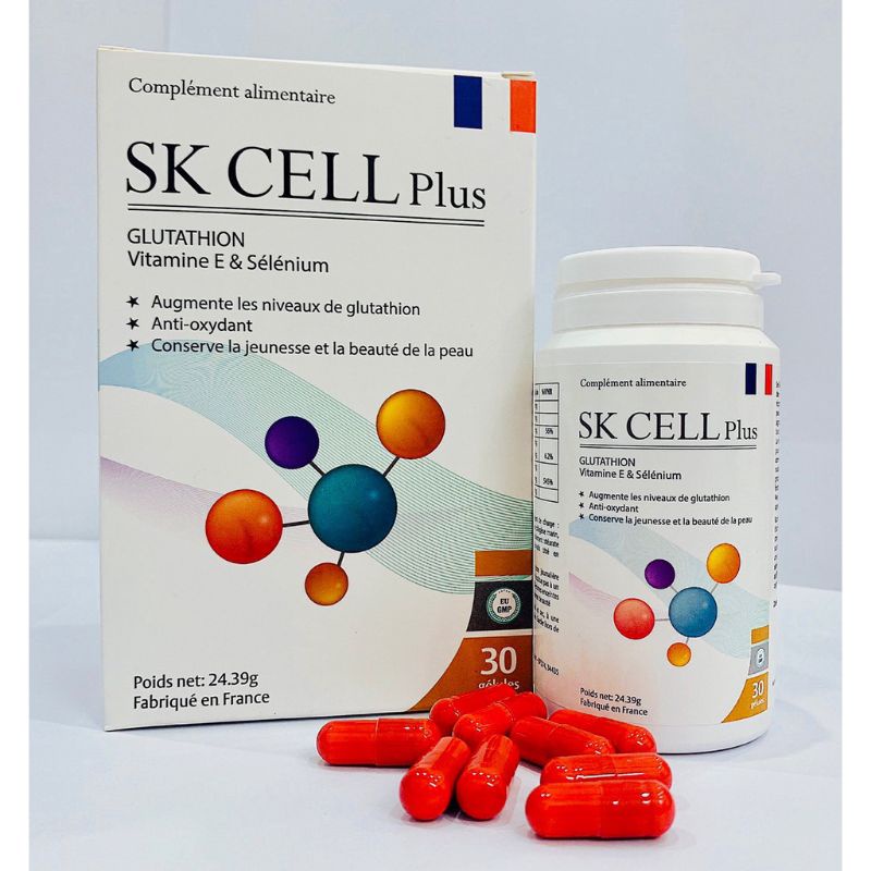 CHÍNH HÃNG| VIÊN UỐNG TRẮNG DA NHẬP KHẨU PHÁP GLUTATHION SK CELL PLUS