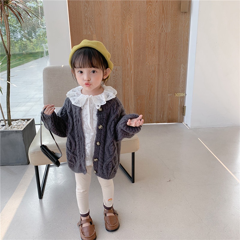 Áo khoác cardigan IQ ANGEL vải dệt kim phong cách phương tây thời trang xuân thu dành cho nữ