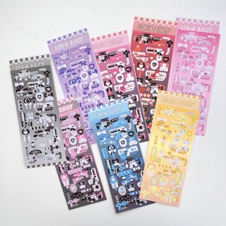 Miếng dán sticker trang trí toploader, sổ, thiệp Love shot