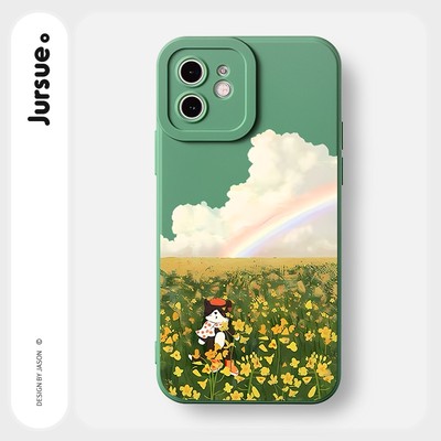 Ốp lưng JURSUE mềm chống sốc hình dễ thương đẹp độc lạ Cho iPhone 17 16 15 14 13 12 11 Pro Max SE 2020 X XR XS ip 8 7 Plus Y2448