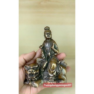 Tượng đồng Văn thù Phổ hiền ( cao 12 cm )
