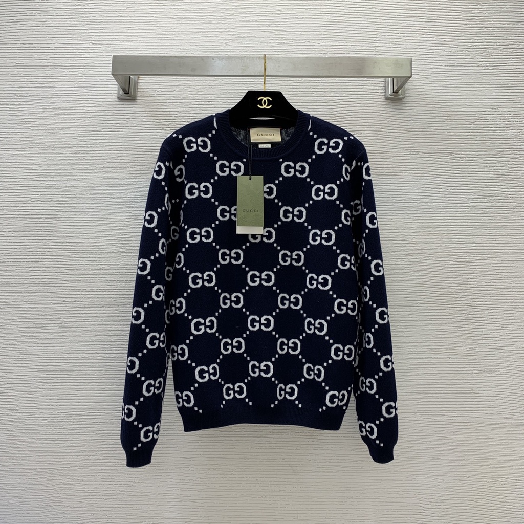 Áo len nam nữ Gucci GC GG hoạ tiết thương hiệu thời trang