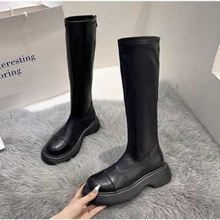 [Order - Có ảnh thật] Boot nữ, boot đùi nữ da trơn đế cao 5 cm
