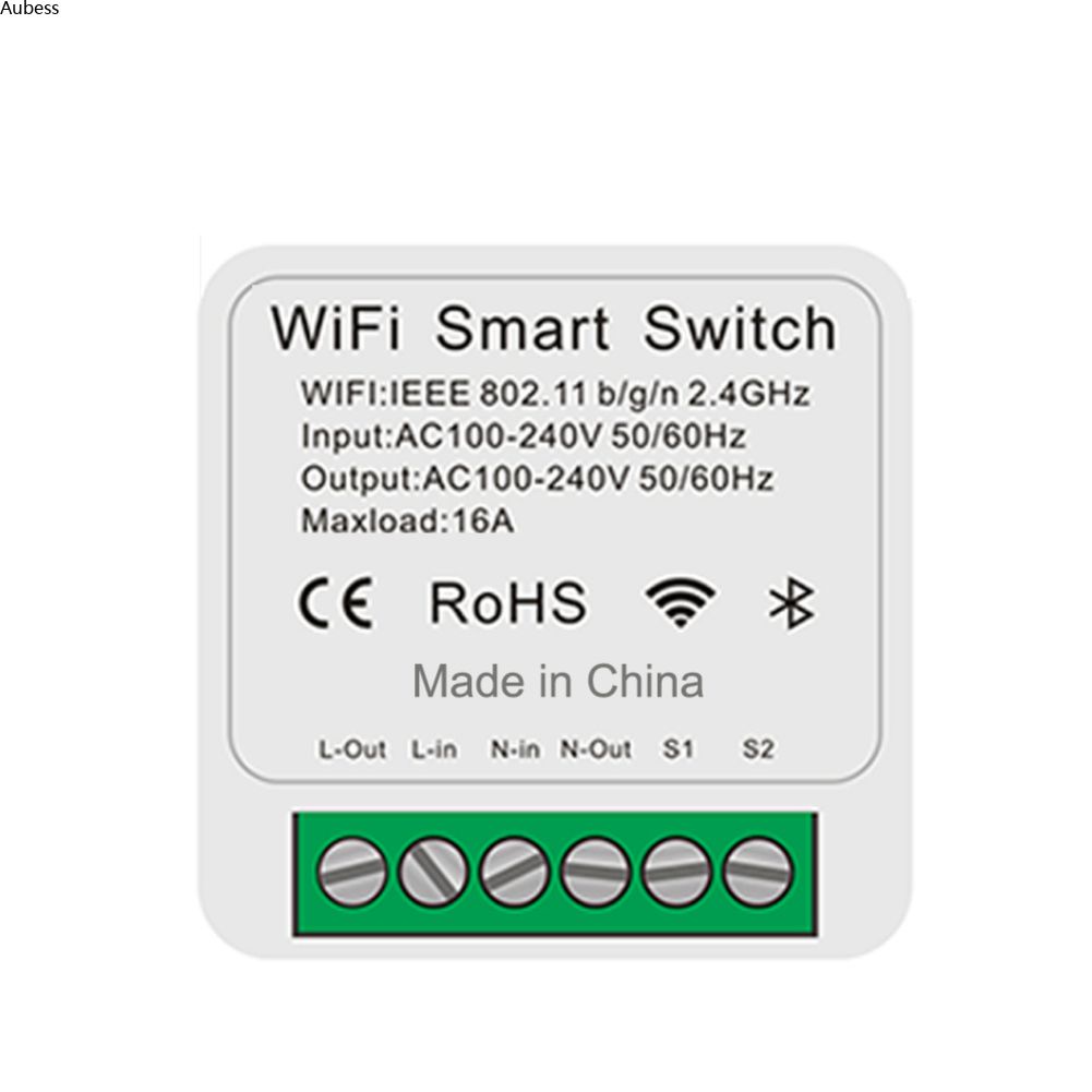 Aubess EWeLink Wifi 16A MINI Công Tắc Nhà Thông Minh Supporte 2 Hẹn Giờ Điều Khiển Không Dây Công Tắc Mart Nhà Tự Động Hóa tương Thích Với Alexa Google Home