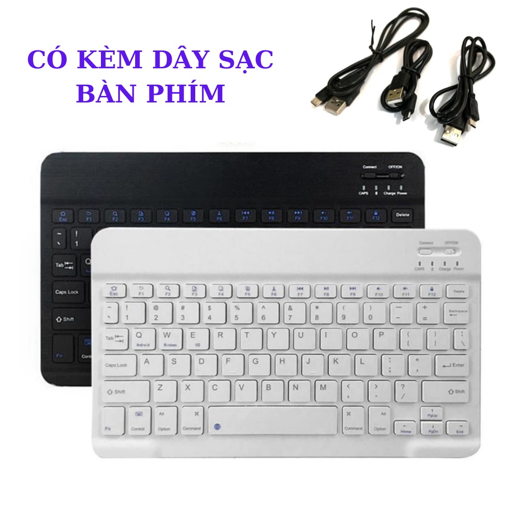 Bàn phím không dây Bluetooth siêu mỏng đẹp - Phím ấn nhẹ - Dùng cho - Điện Thoại - Máy Tính Bảng MOBILE999