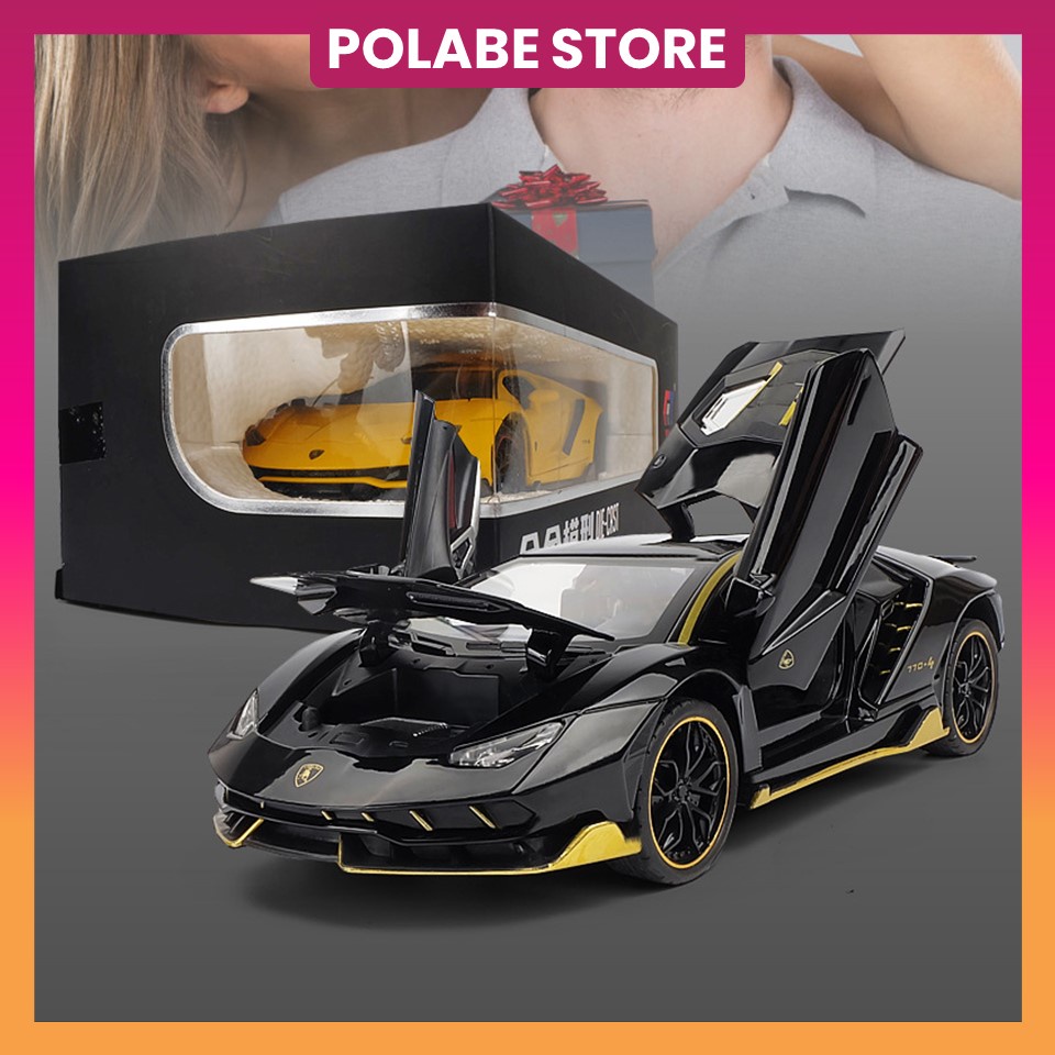 Mô hình xe kim loại Lamborghini Centenario ô tô tỉ lệ 1:24 hãng CHEZHI cao cấp - Polabe Store