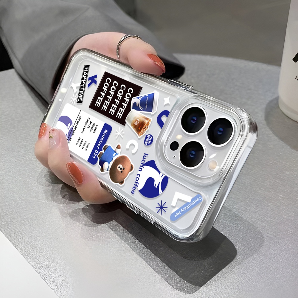 Ốp Điện Thoại Trong Suốt In Hình Ly Cà Phê Cho iphone 14 Pro Max 14 Plus 13 11 12 7Plus X XR XS Max 8 7