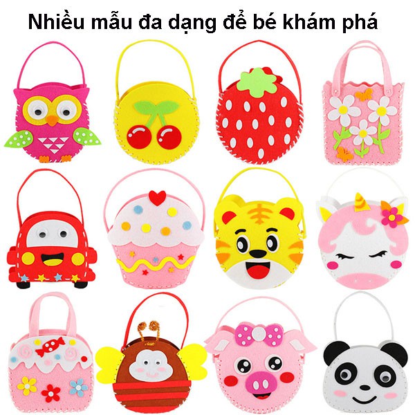 Túi Xách Vải Không Dệt tự làm DIY nhiều mẫu siêu cute cho bé - Đồ chơi trí tuệ