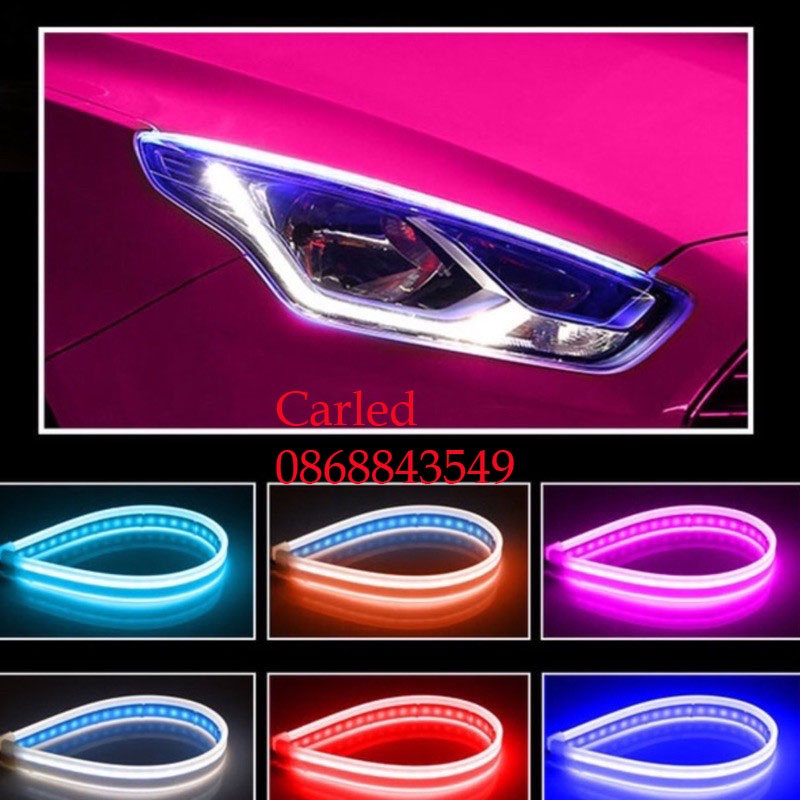 Bộ đèn 2 dây led mí mắt Audi chạy đuổi 2 in 1 30cm 45cm 60cm