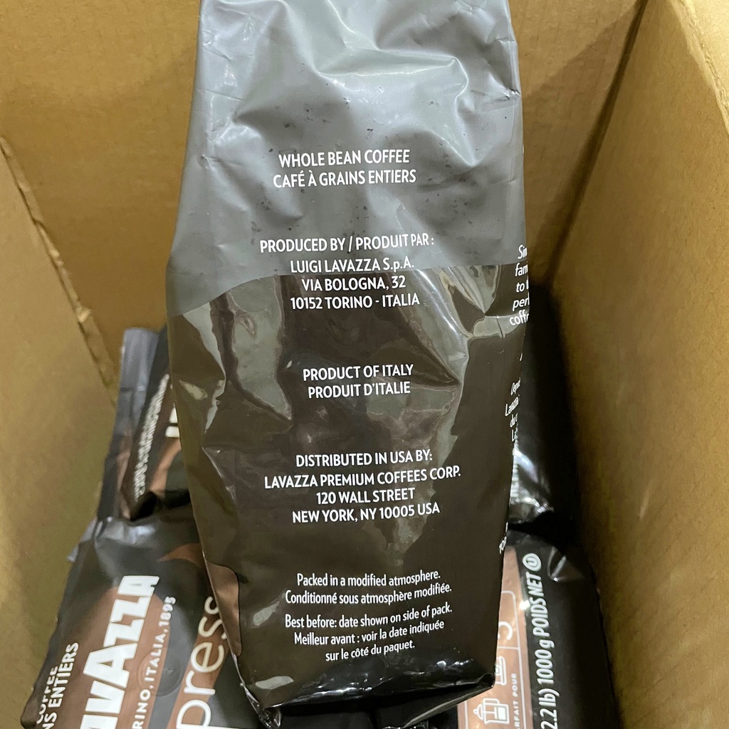 Cà phê Lavazza Espresso nguyên hạt 100% Arabica  - Sản xuất tại Ý