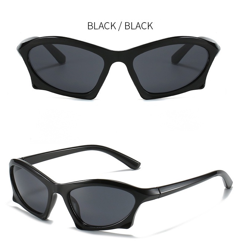 Kính Mát Chống Tia UV Hình Chữ Nhật Phong Cách Hiphop Dành Cho Nam Nữ