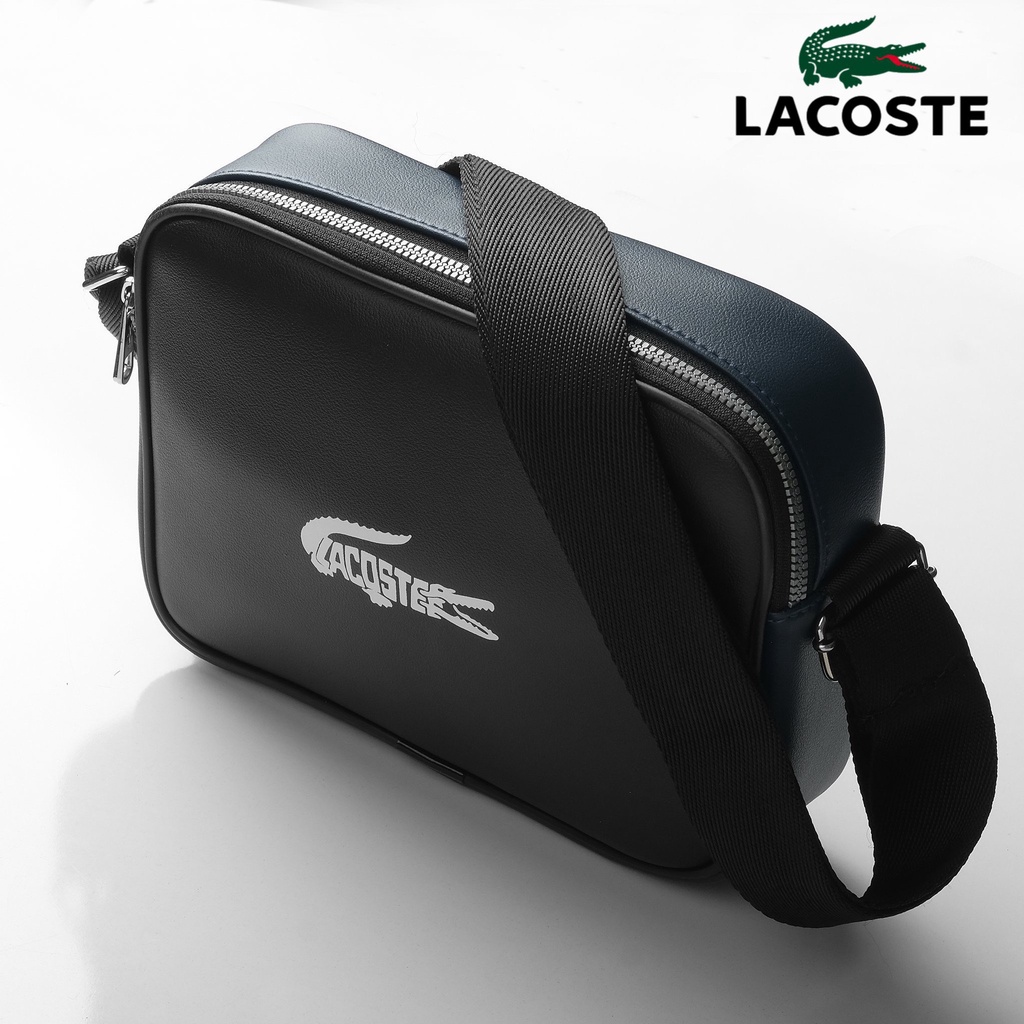 Túi đeo chéo unisex CROSSBODY LACOSTE LOGO thiết kế trẻ trung, năng động chất liệu vải si mềm chống nước
