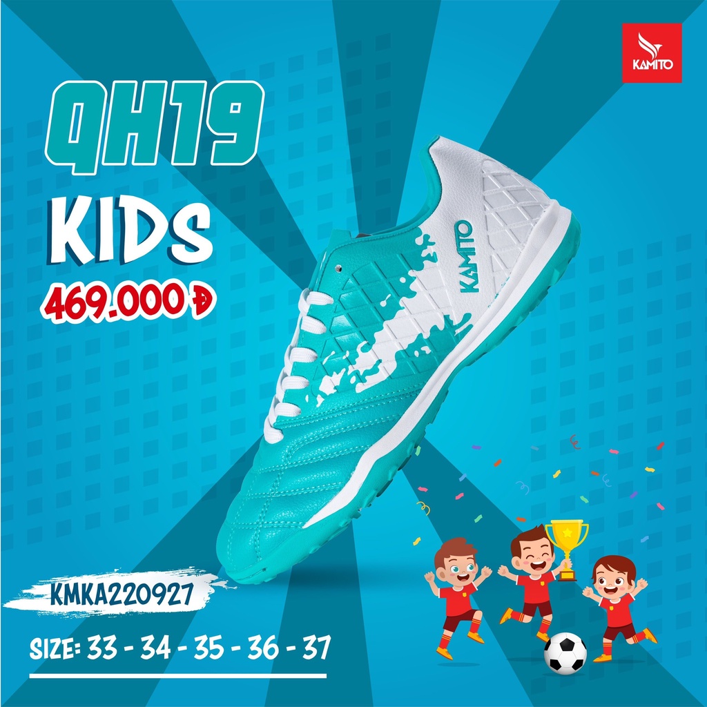 Giày Bóng Đá Cỏ Nhân Tạo Chính Hãng Kamito QH19 PREMIUM PACK KID TF, Giày bóng đá trẻ em, Giày bóng đá TE