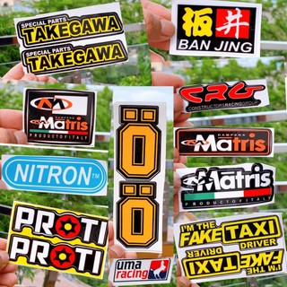 Tem,decal logo thương hiệu racing xe máy nhiều mẫu