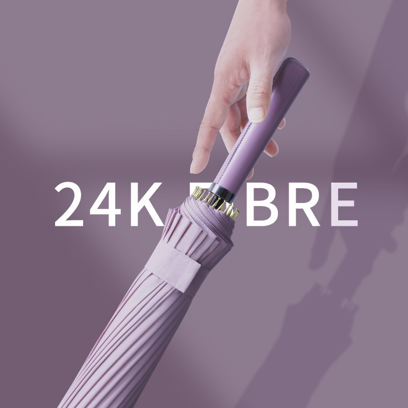 Dù Gấp Tự Động 24 Xương Tay Cầm Dài Chống Nắng Thiết Kế Đơn Giản Mới