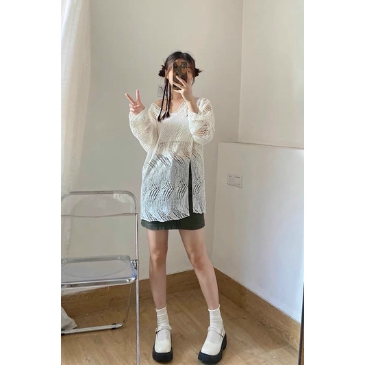 SET ÁO LƯỚI CHÂN VÁY TÚI HỘP