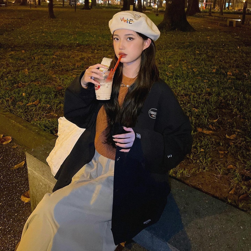 Áo khoác cardigan logo Recose Unisex nam nữ HARIQUEEN