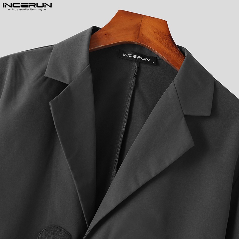 Áo khoác blazer INCERUN dài tay phong cách gothic đường phố cho nam | BigBuy360 - bigbuy360.vn