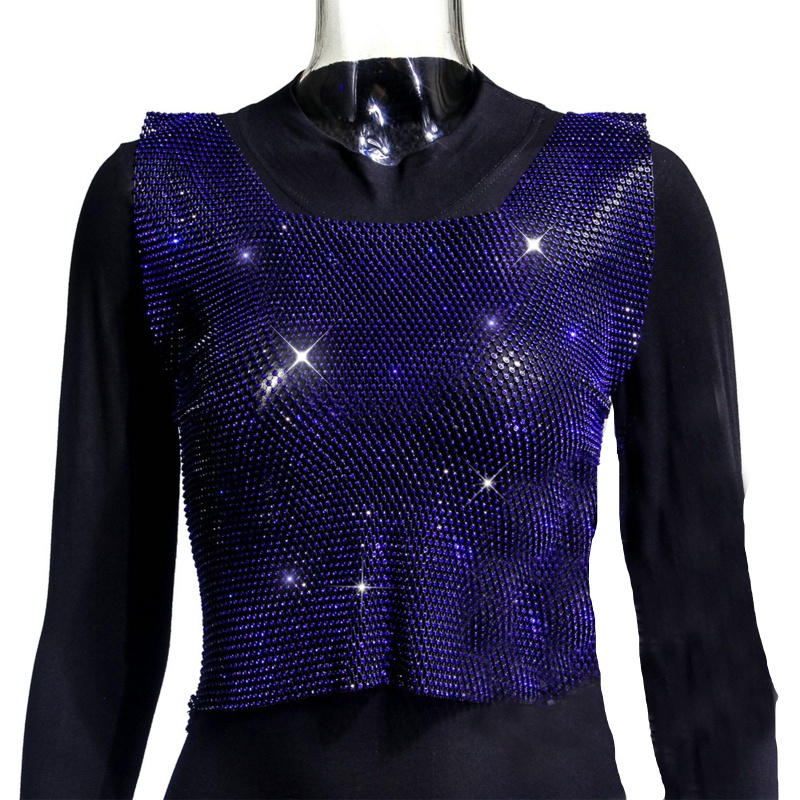 Brroa Phụ Kiện Dây Đeo Cơ Thể Dạng Chuỗi Lưới Rỗng Đính Đá Trang Sức Cho Bikini Dự Tiệc