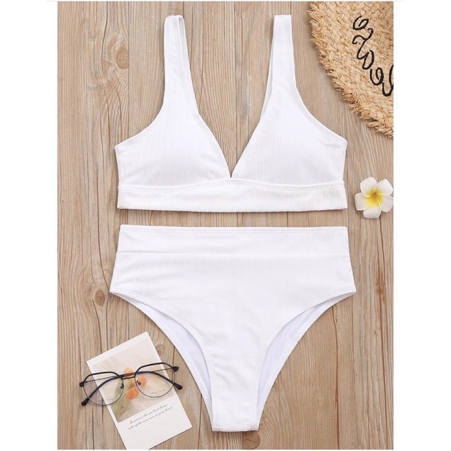 Bikini thun gân cạp cao 2M0044
