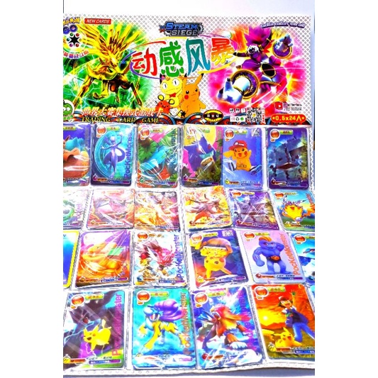 Vỉ thẻ bài POKEMON lụa dẻo. 120 thẻ.