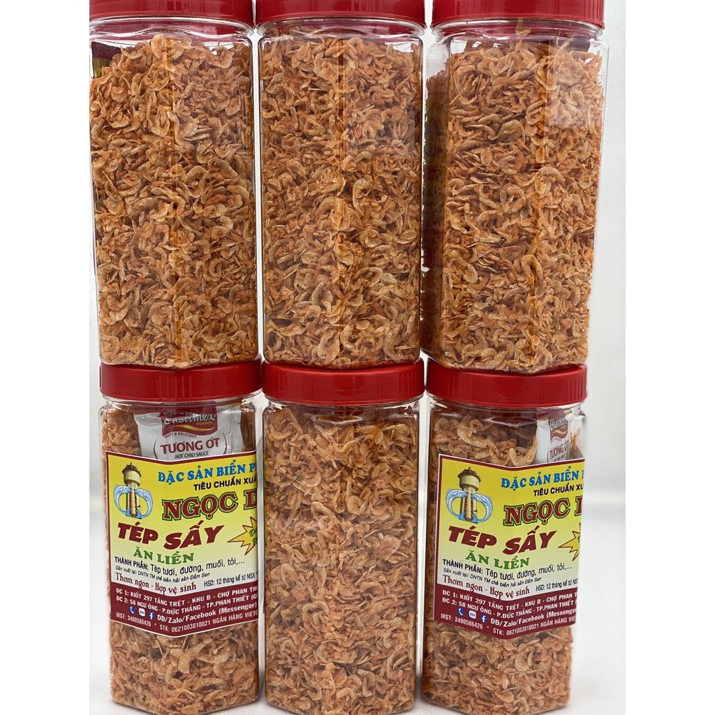 Tép sấy giòn gói (hộp) 1 kg đã chế biến ăn liền ngon ơi là ngon của shop Đặc Sản Phan Thiết NGỌC DŨNG. HSD 12 tháng