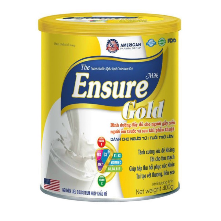Sữa Ensure Gold hàng Việt Nam chất lượng cao, dinh dưỡng cho người gầy, ốm yếu trước và sau phẫu thuật