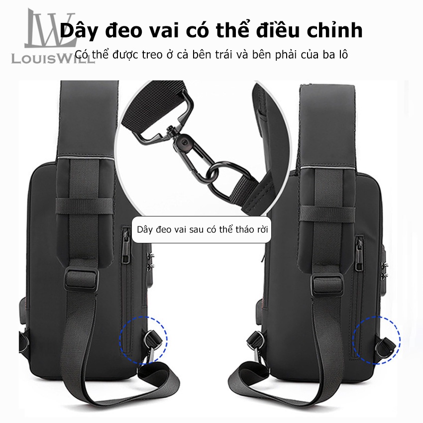 Túi Đeo Chéo Nam LOUISWILL Chống Thấm Nước Thời Trang Mới | BigBuy360 - bigbuy360.vn