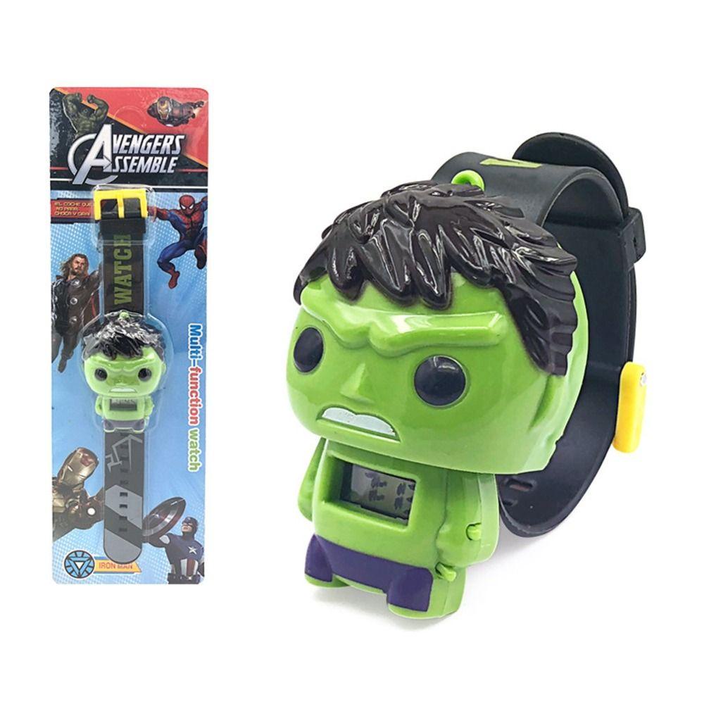 Đồng Hồ Kỹ Thuật Số Đeo Tay Kỹ Thuật Số In Họa Tiết Marvel Dễ Thương Cho Bé Trai Gái