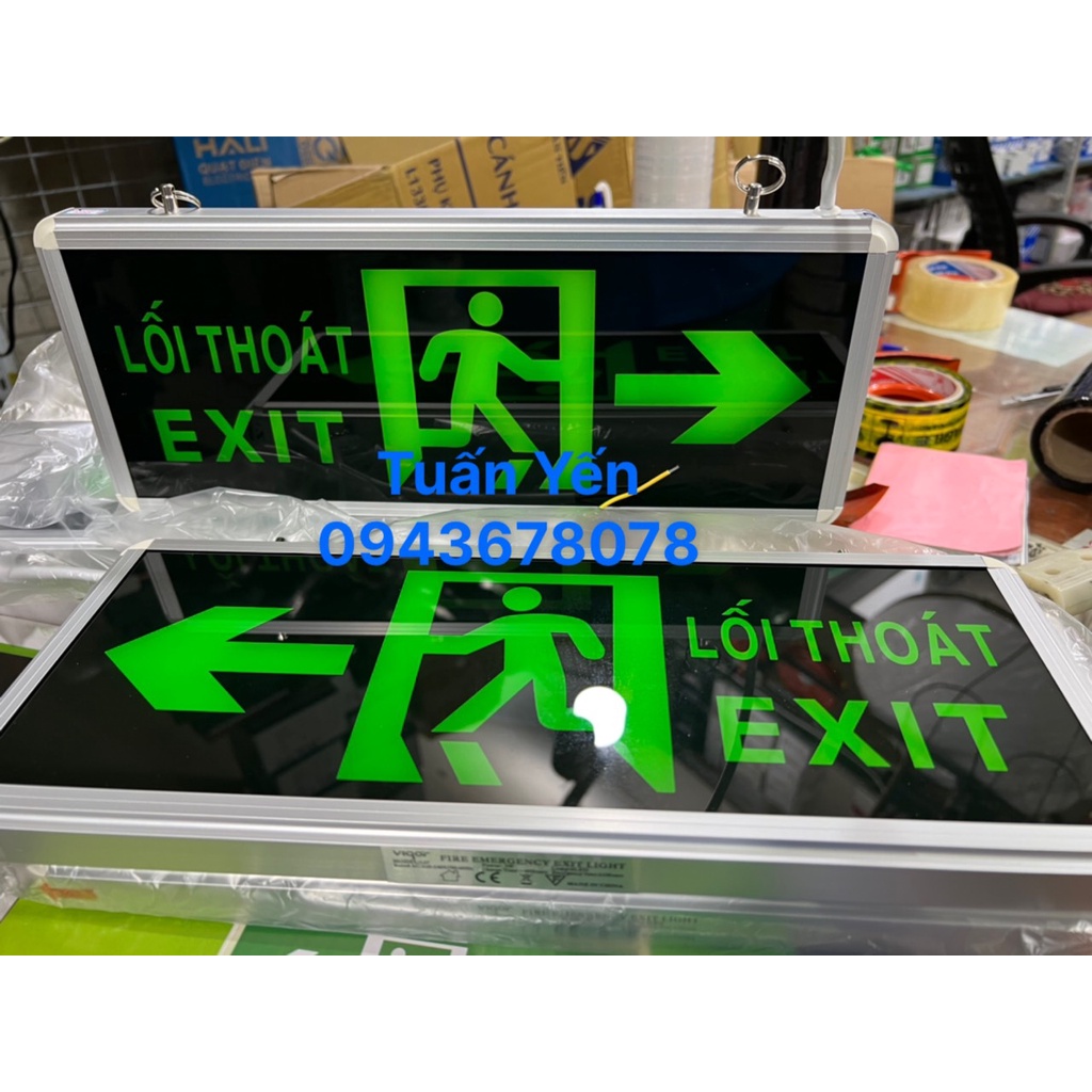 [CÓ NOWSHIP 1H] Đèn Thoát Hiểm Exit hai mặt hướng mũi tên phải