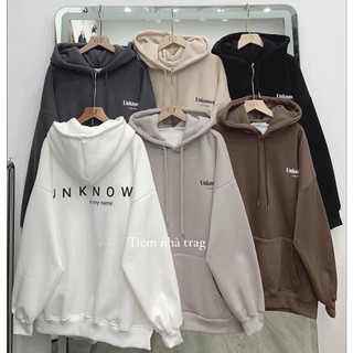 Áo hoodie nỉ nhung chữ sau lưng