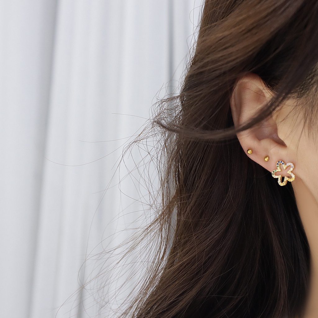 V.I.T House | Bông tai S925 hoa đá nhiều màu