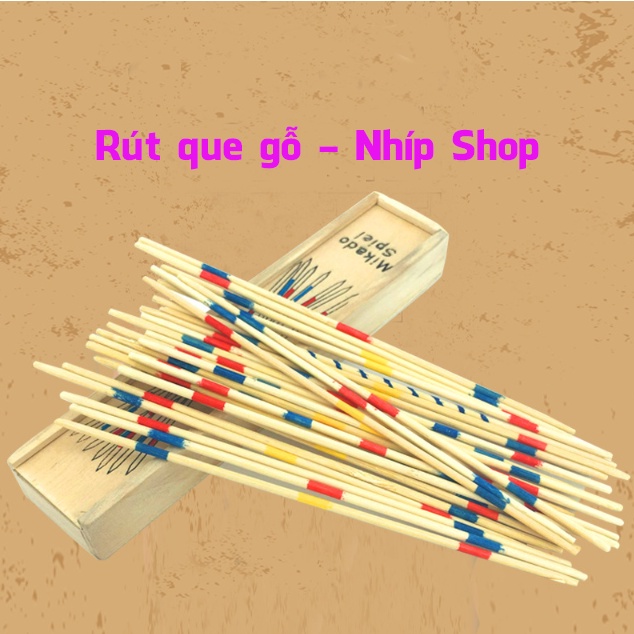 Que gỗ Mikado Splie Rút số, rút que cổ điển trò chơi gắp que đếm số màu