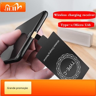 Bộ Chuyển Đổi Sạc Không Dây Qsjhy Type C Micro Usb Lightning Hỗ Trợ Sạc Điện Thoại IPhone Android