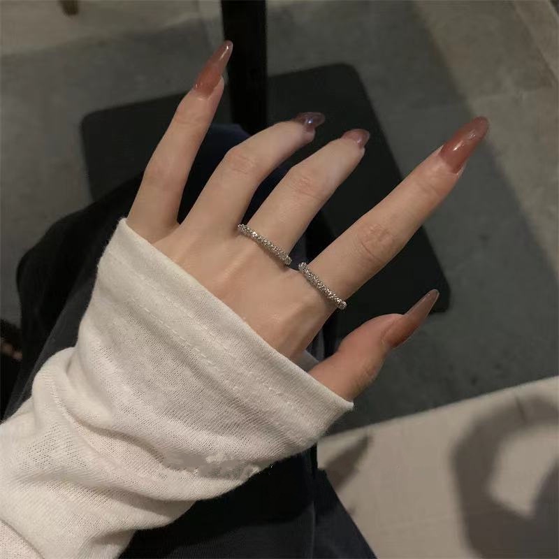 Nhẫn Hở Mỏng Nhẹ Thiết Kế Ngôi Sao Thời Trang Sang Trọng niche Nhật Bản Và Hàn Quốc ins