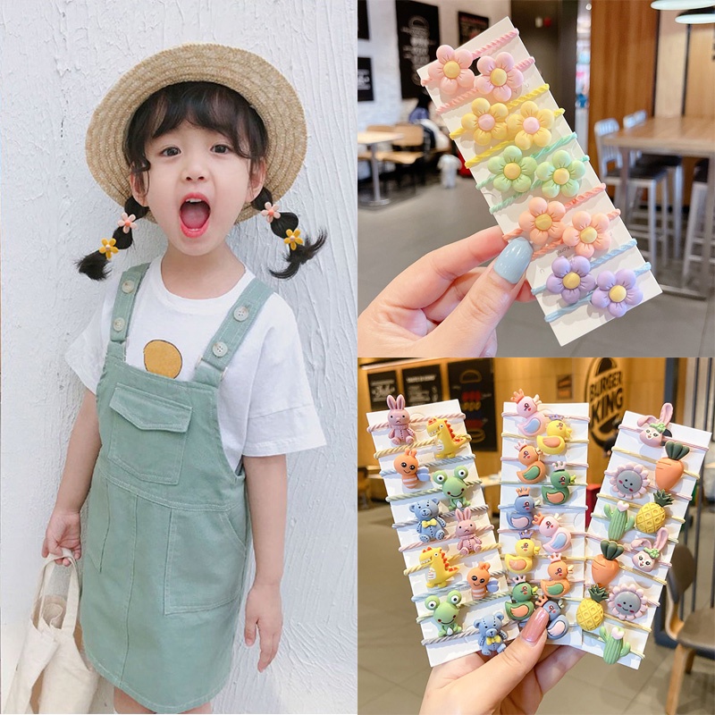 Dây Buộc Tóc Co Giãn Hình Hoạt Hình Dễ Thương An Toàn Thoải Mái Cho Bé 2022